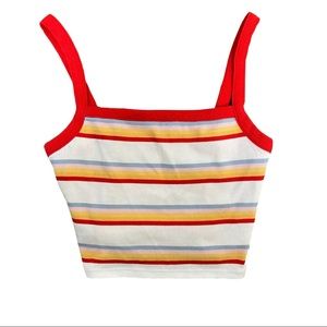 Pacsun Striped Cropped Tank Top